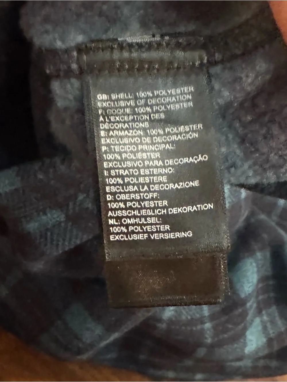 The North Face Men’s Small Plaid Fleece Pullover Blue Black 1/4 Zip Jacket